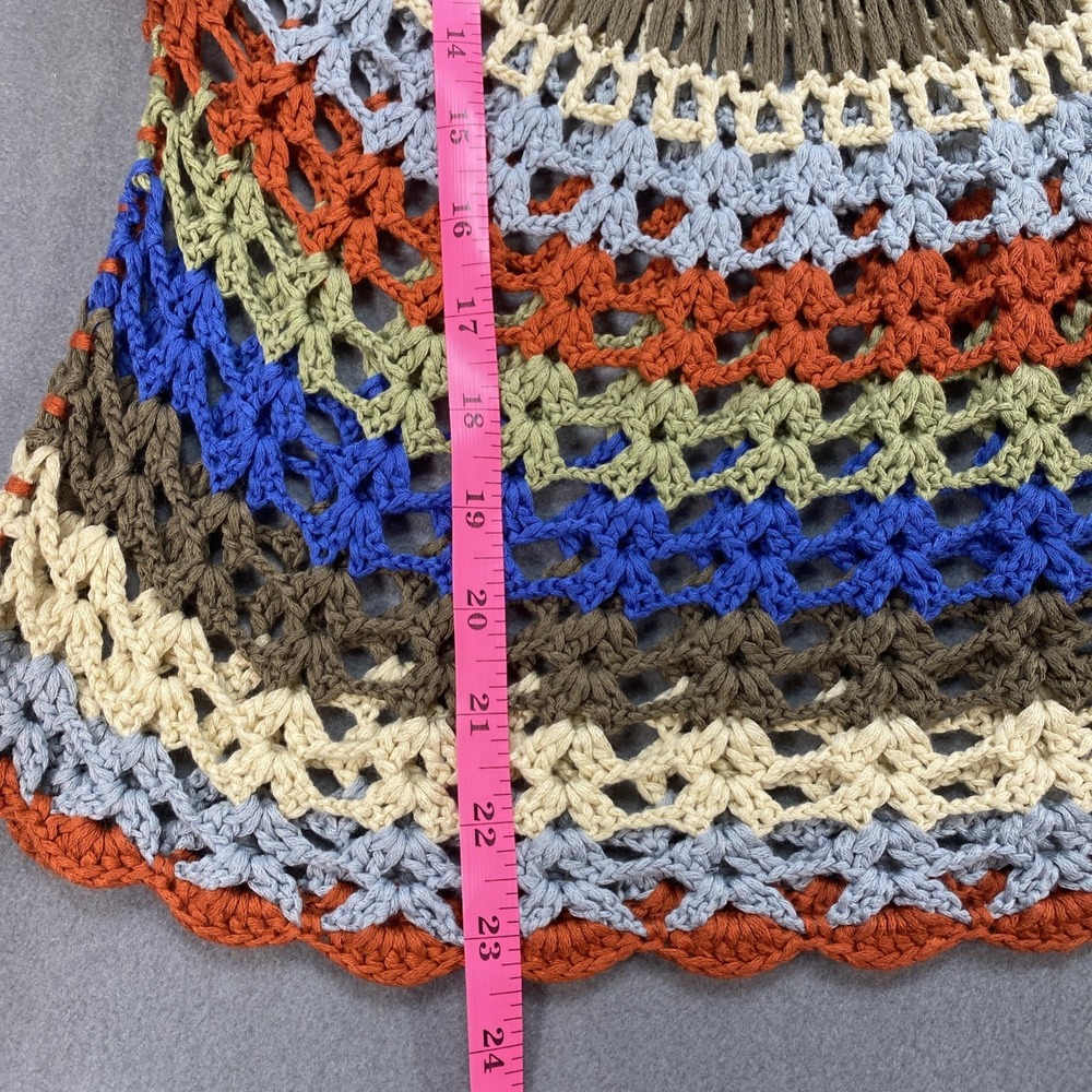 Atmosphere Crochet Womens Sweater Small Long Sleeve Boho Hippie Indie Earthy - Picture 4 of 7